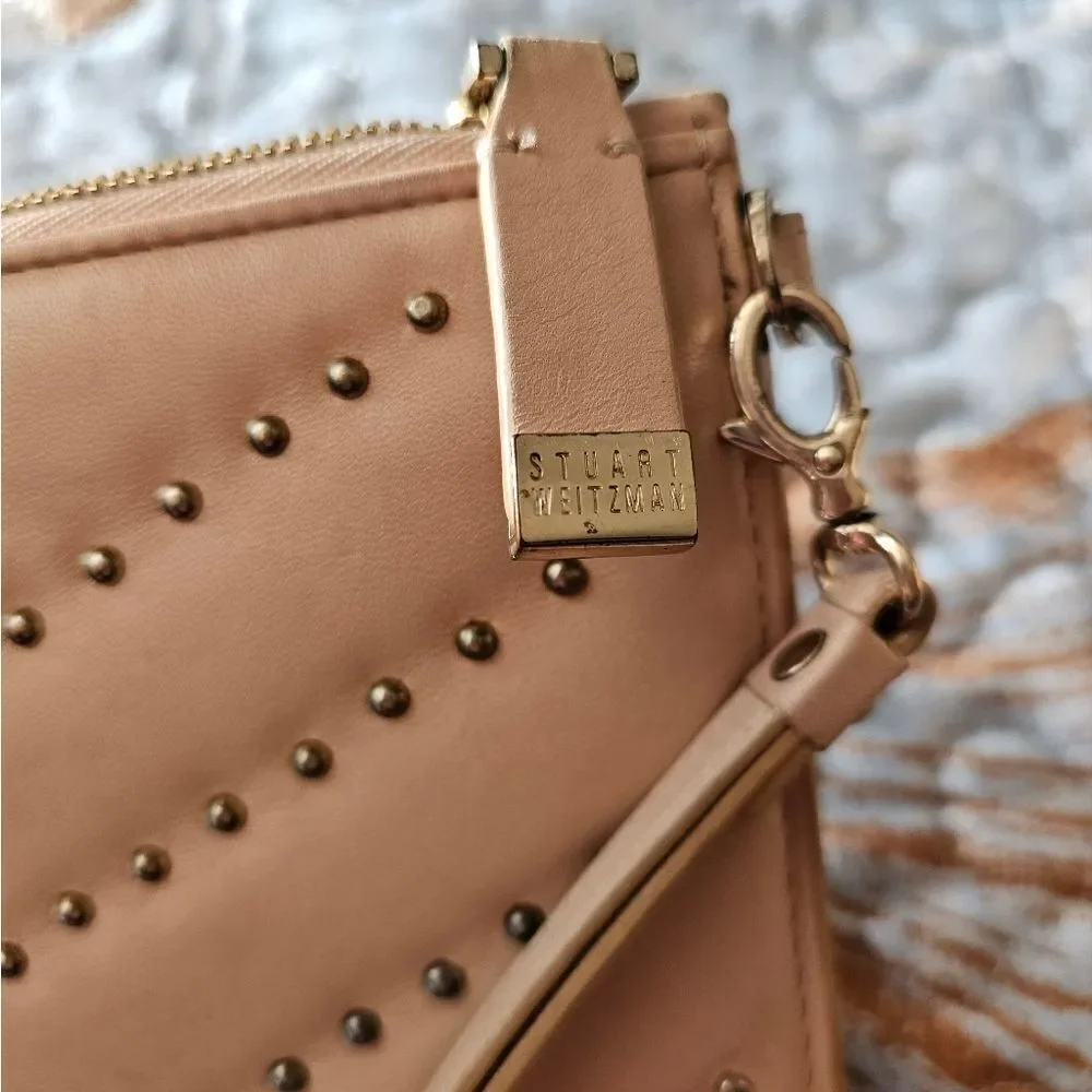 STUART WEITZMAN Studded Wristlet Glove Calf Leather